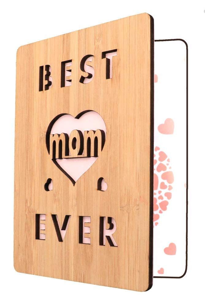 Best Mom Ever Wooden Card