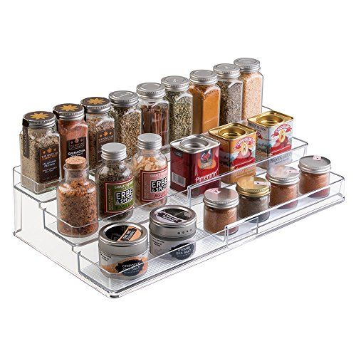 Organizador de especias – Organizador de especias con 24 frascos y 3  estantes de especias, organizador de especias, estante de condimentos