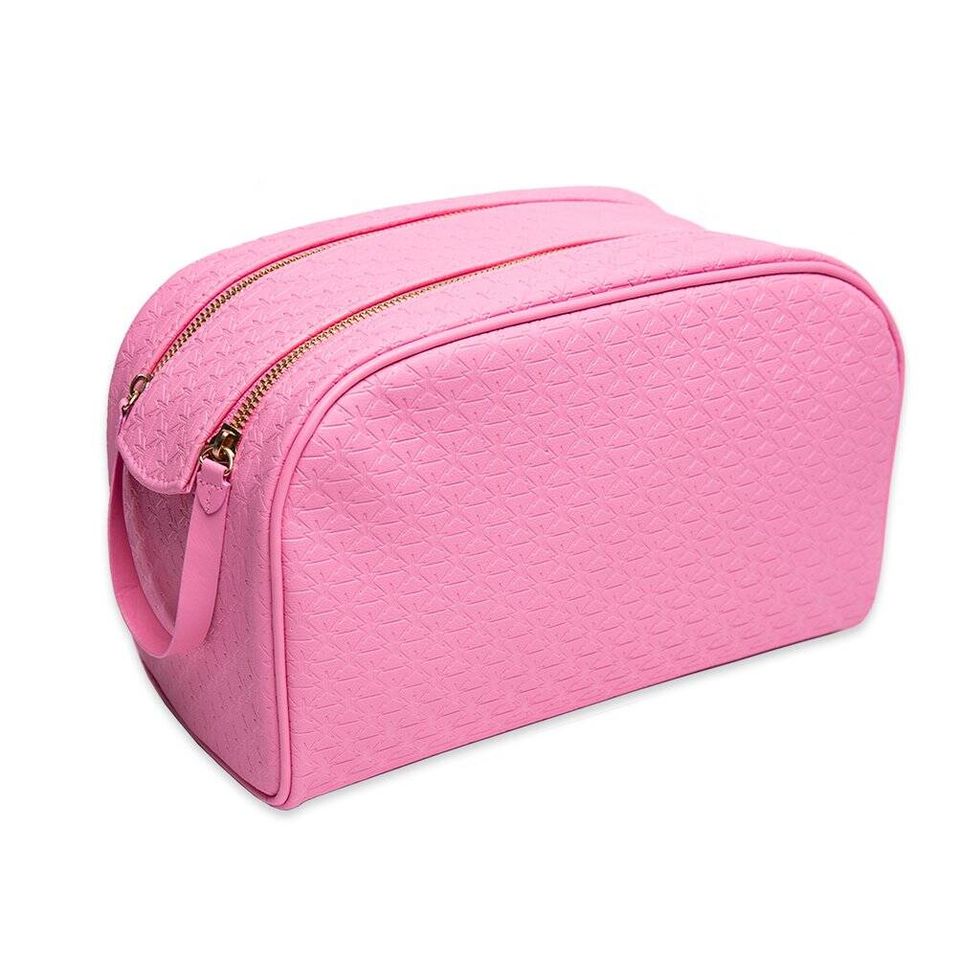 Cosmetics Make-up Bag Light Pink Double Zip