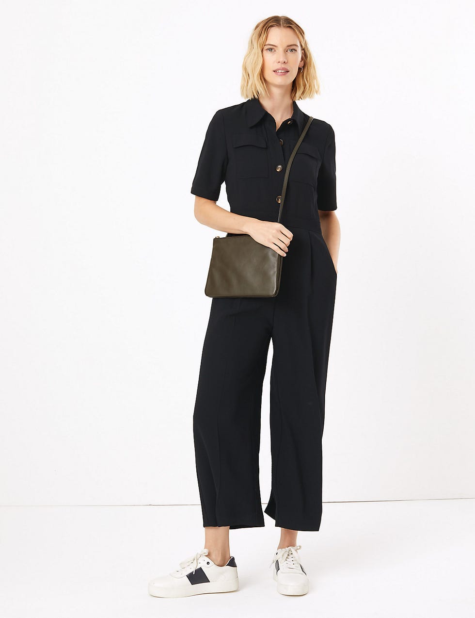 Utility Button Detailed Jumpsuit