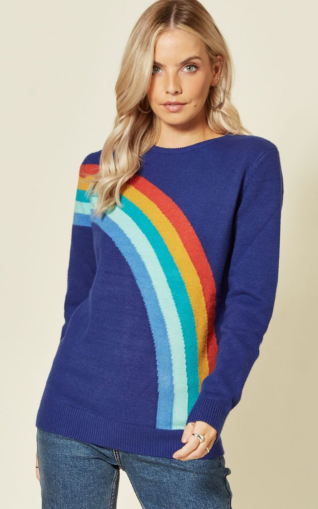 Alex Jones brightens day in cheerful rainbow jumper