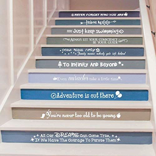  Disney Quotes Stairway Decals Set 
