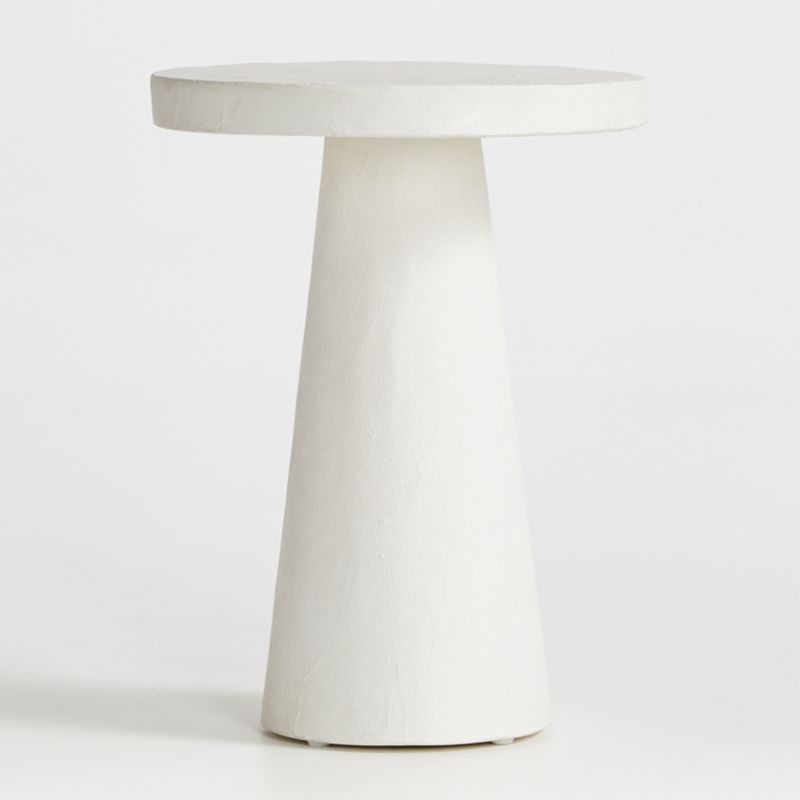 Willy Plaster Pedestal Side Table