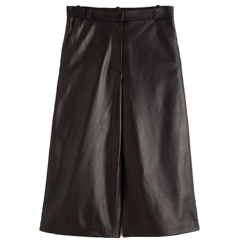 Leather Culotte Shorts