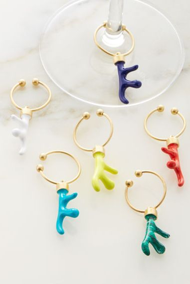 Coral Wine Charms