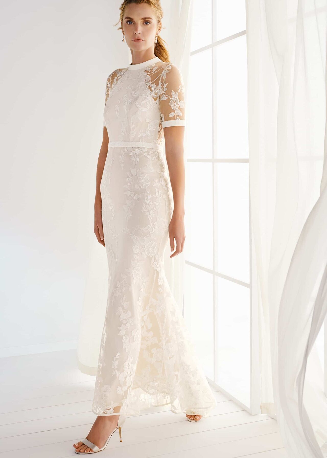 toga style wedding dress