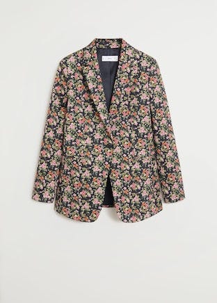 Floral print blazer