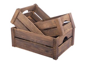 Brown Wooden Apple Crates