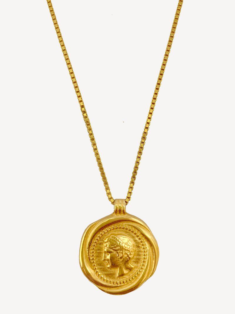 Gold Spoon Jewelry Gold Medallion Necklace, Coin Pendant Necklace, Gold  India | Ubuy