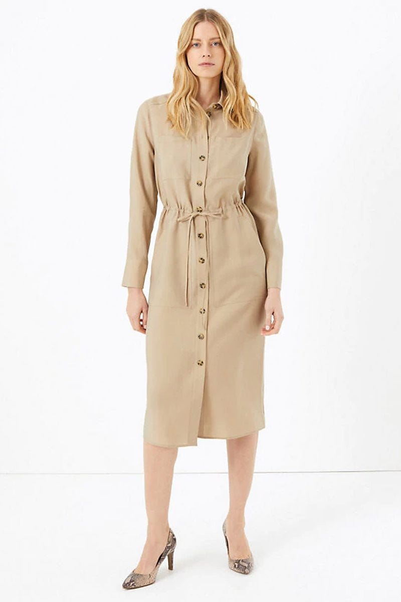 M&S Collection Pocket Utility Shirt Midi Dress