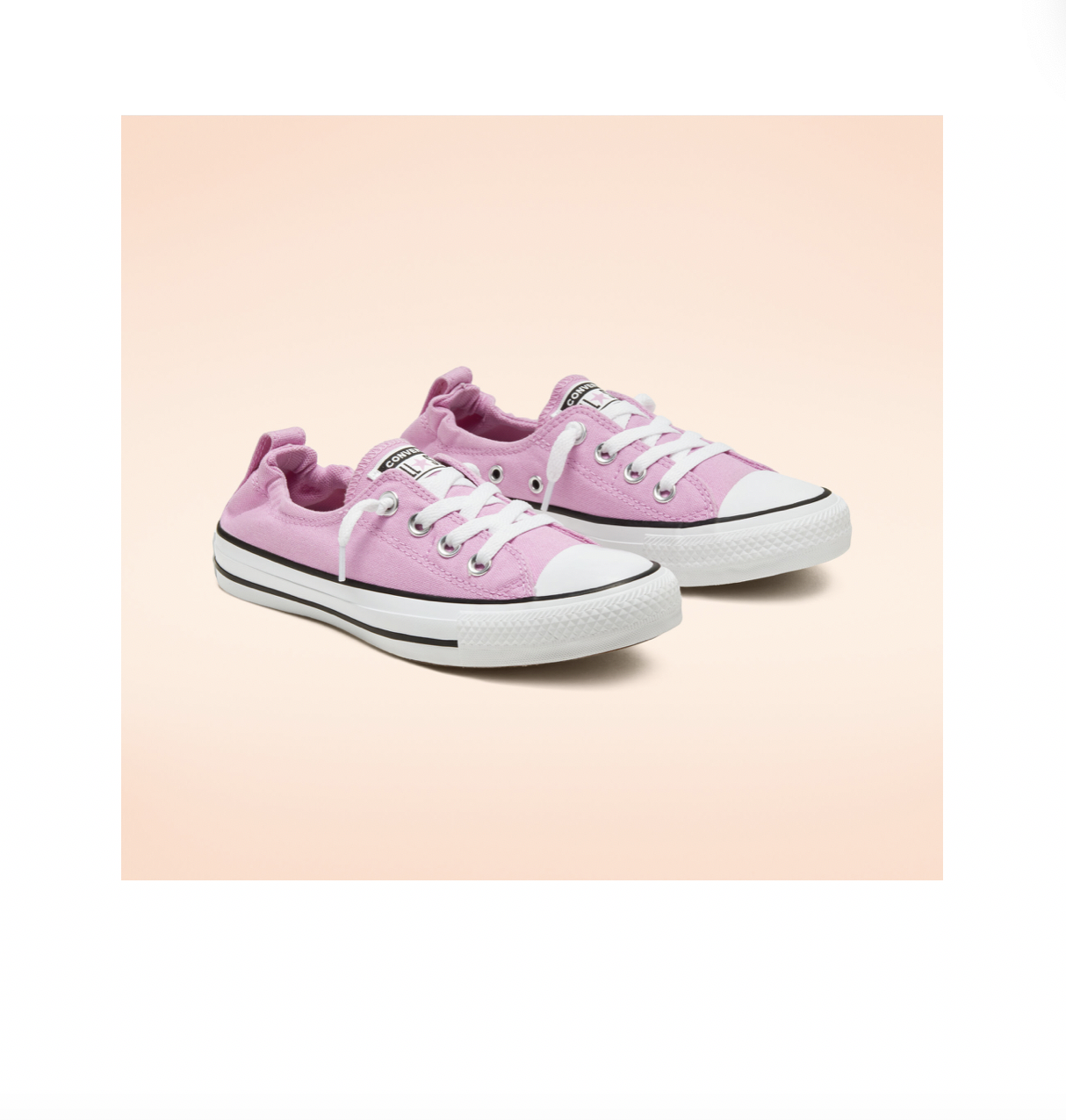 pink slip on tennis shoes