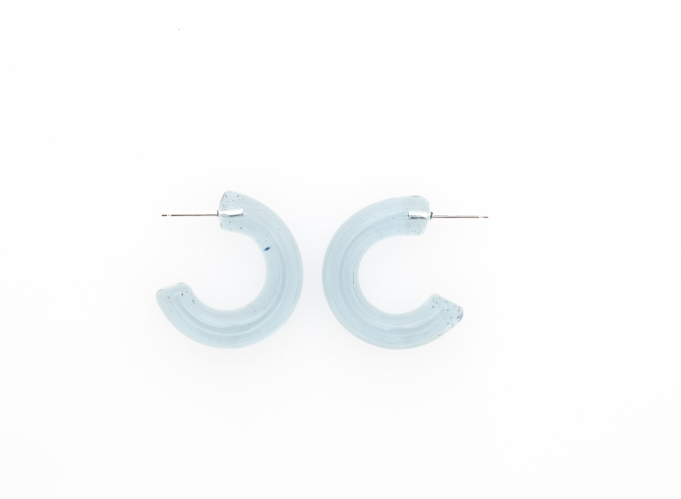 Mini Hoop Glass Earrings