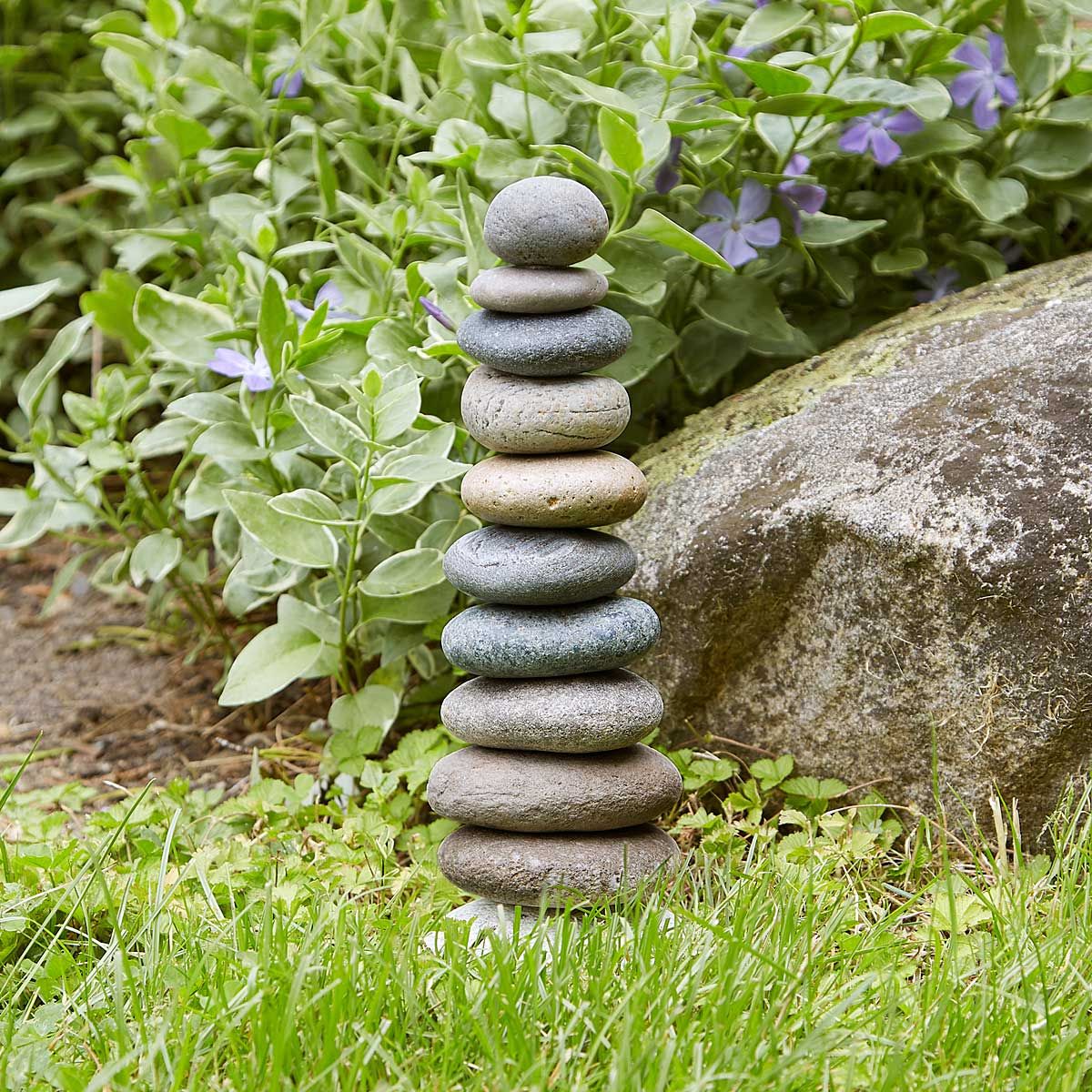 staffy stone garden ornament