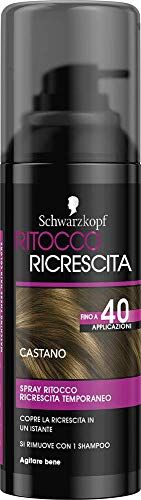 Schwarzkopf Ritocco Ricrescita, Spray Temporaneo per la Ricrescita dei Capelli, Castano, 120ml
