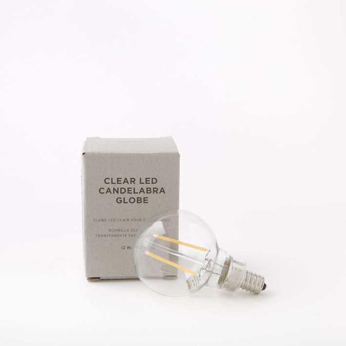 Clear LED Candelabra Globe Bulb
