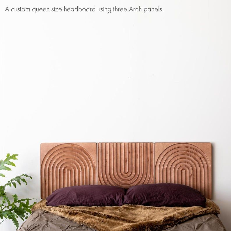 Carved deals panel headboard