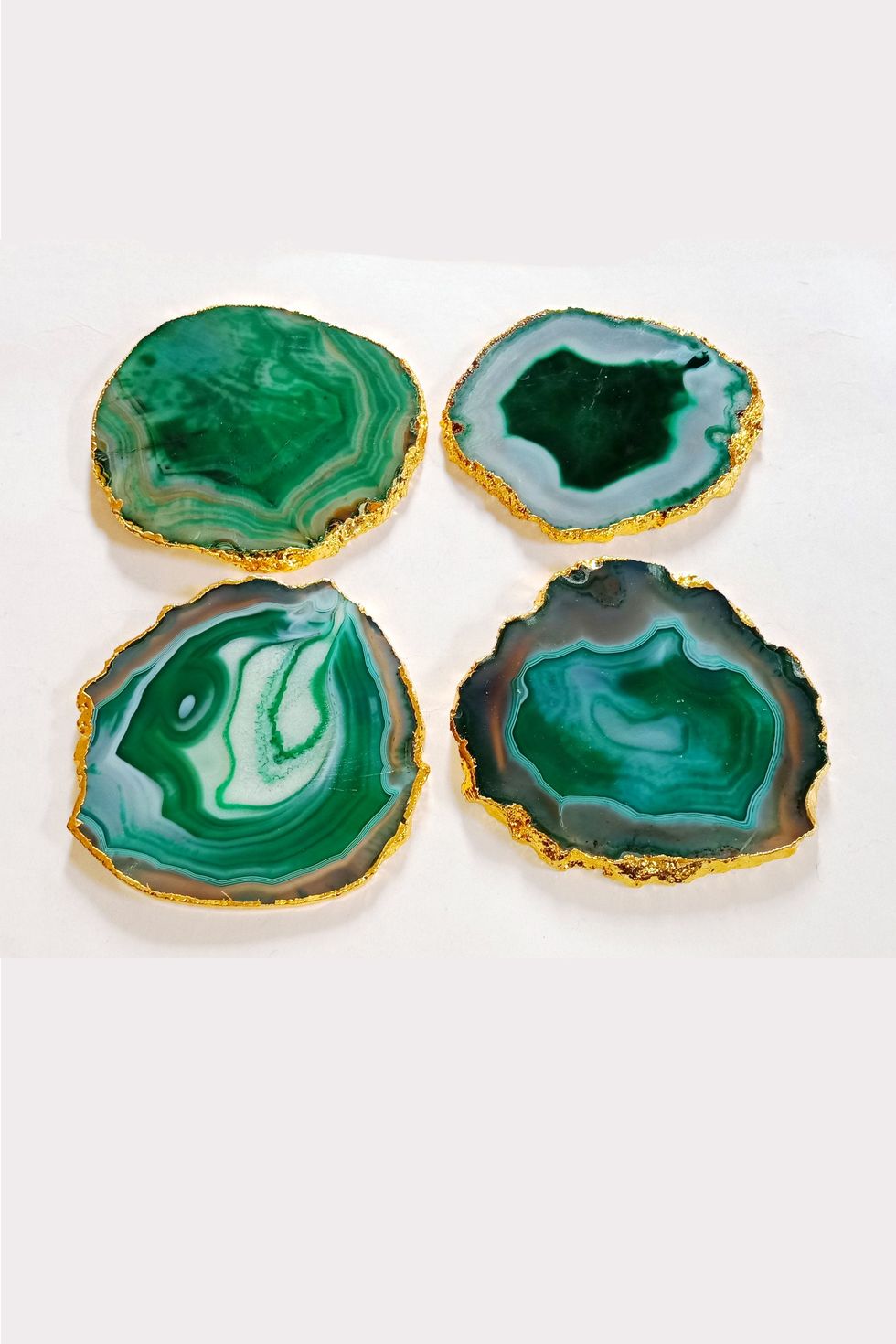 Green Agate Coasters