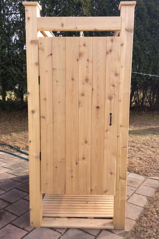 Handmade Cedar Outdoor Shower 