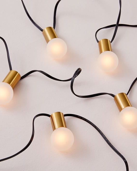 Modern Brass String Lights