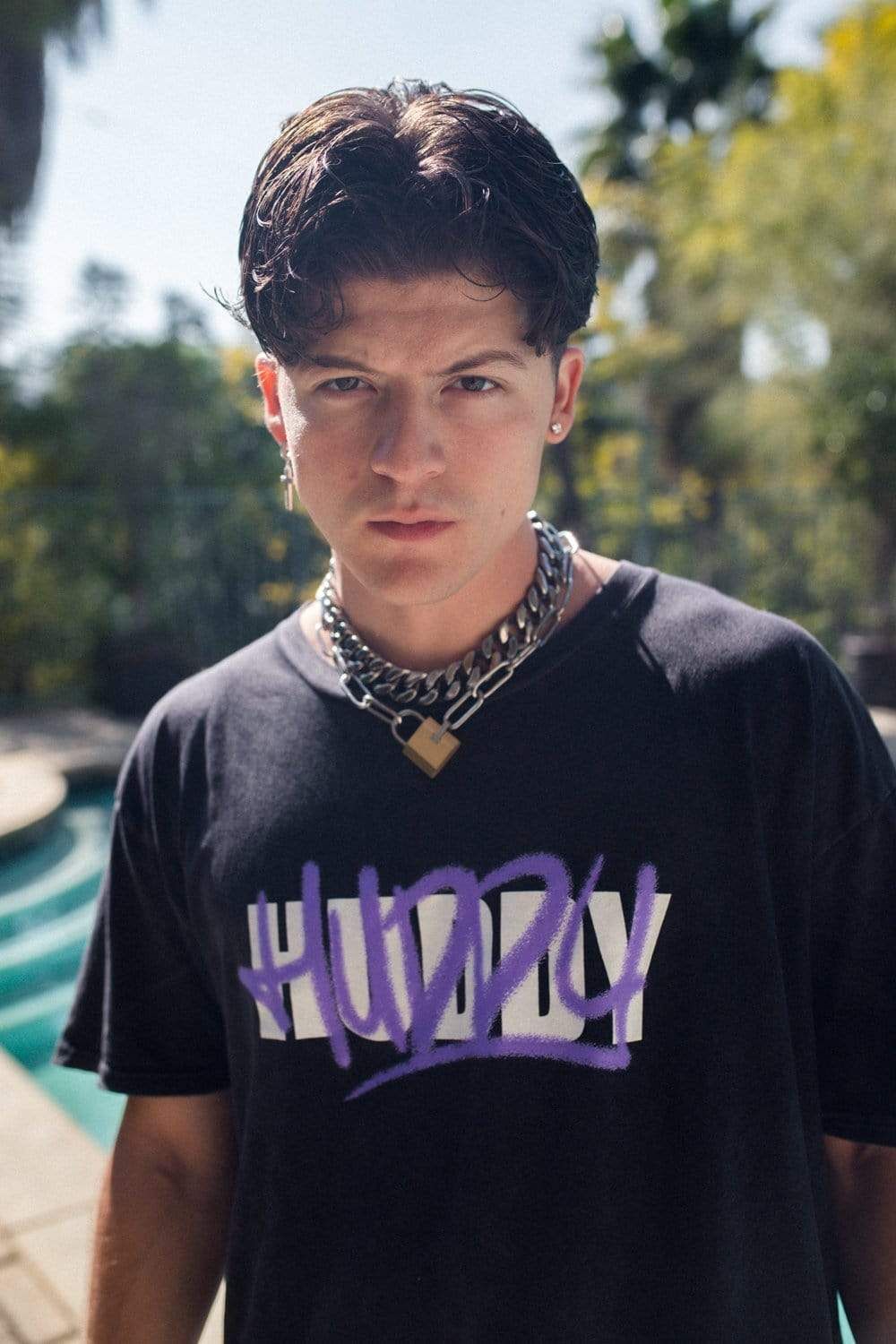 Chase Hudson 'Huddy' Graffiti Black Mineral Wash Shirt