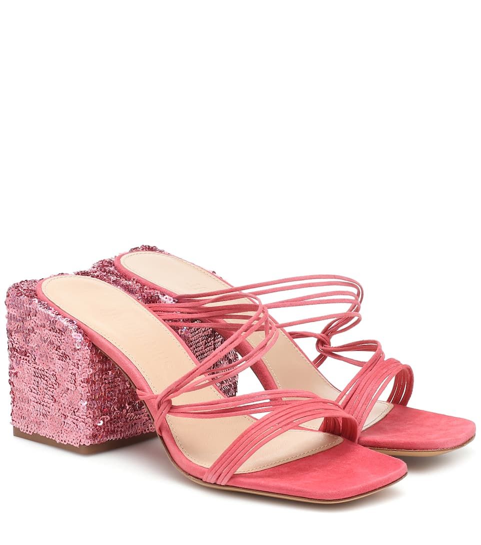 Millie Bobby Brown: Pink Dress, Block-Heel Sandals