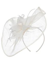 Loop and Feather Organza Fascinator