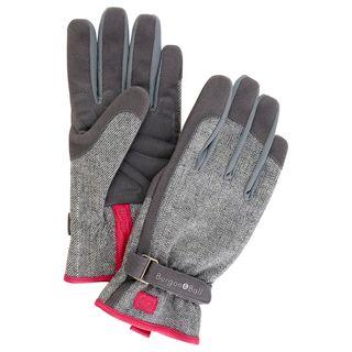 Burgon & Ball Tweed Gardening Gloves, Medium, Gray