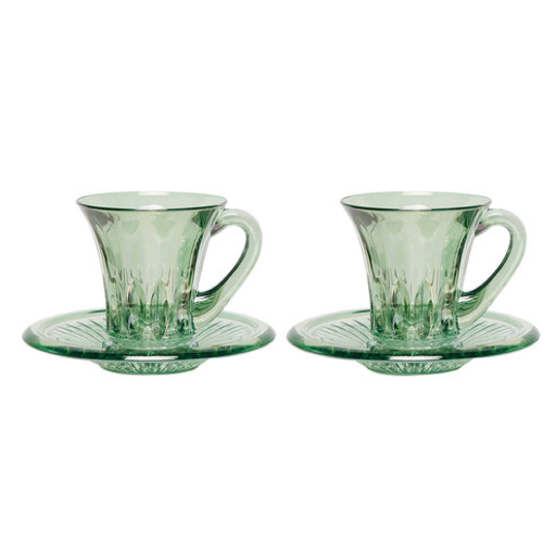 Transparent Green Espresso Cups