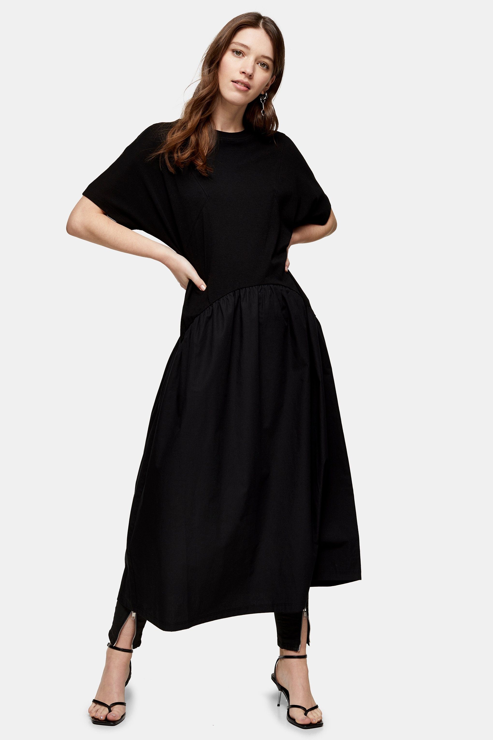 long sleeve black funeral dress