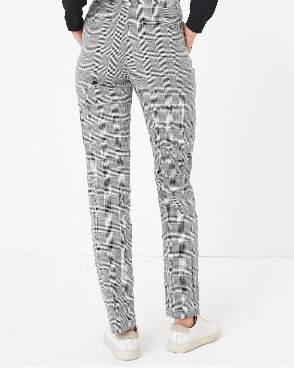 Checked Ankle Grazer Trousers
