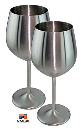 MagJo Stainless Steel Wine Glasses (2)