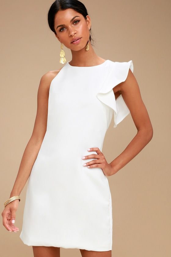 white formal dress for graduation