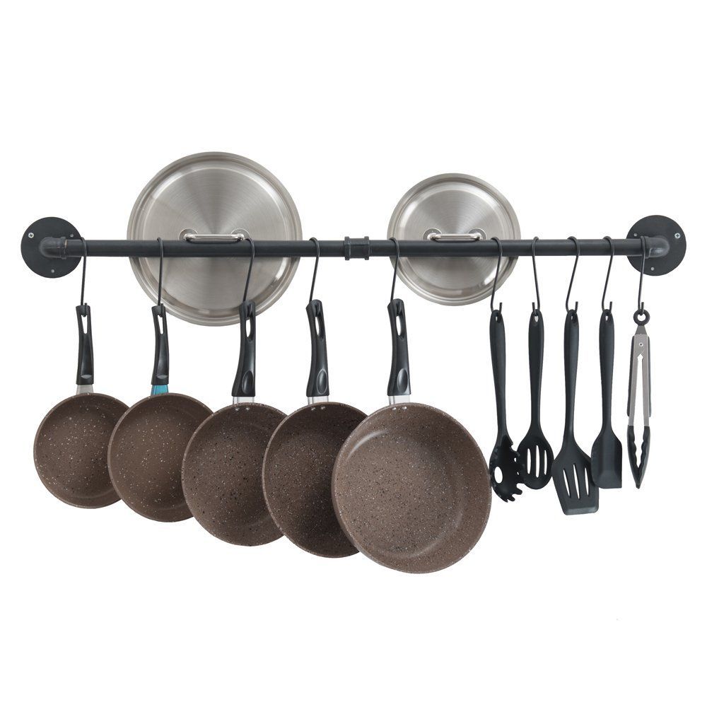 and Pantry Countertop BlackII Cabinet Pan Rack Organizer Holder for Kitchen 