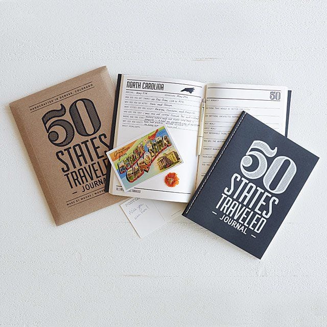 50 States Traveled Journal