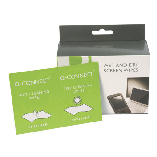 Q-Connect Wet and Dry Wipes (20 pack)