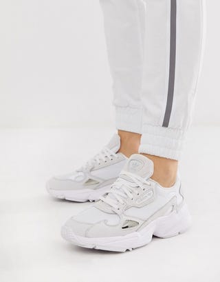 Triple White Falcon Sneakers