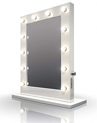 Diamond X Gloss White Hollywood Makeup Mirror