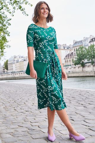 Eloise Jersey Dress - Vibrant Teal, Jolie