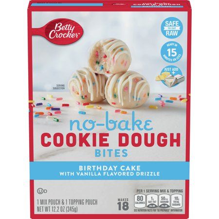 Betty Crocker Birthday Cake No Bake Cookie Dough Bites