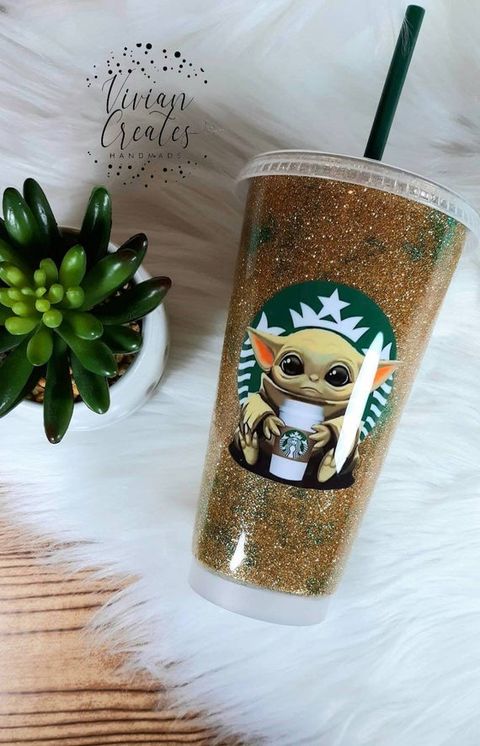 Baby Yoda Starbucks Reusable Cup
