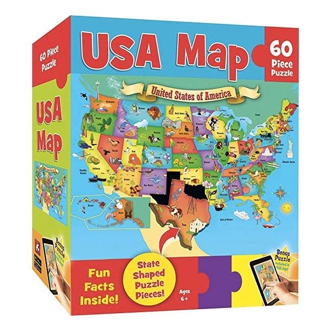 USA Map 60 Piece Puzzle