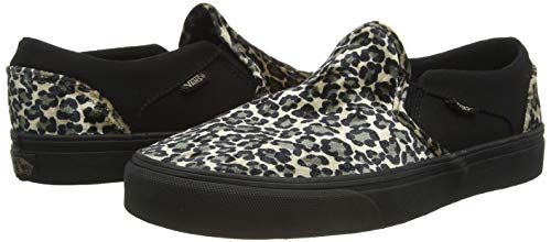 Vans Asher, Sneaker Infilare Donna, Multicolore ((Cozy Animal) Portabella/Black Tz9), 36.5 EU