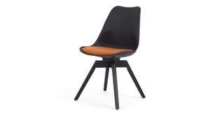 Thelma office chair, Black and Orange