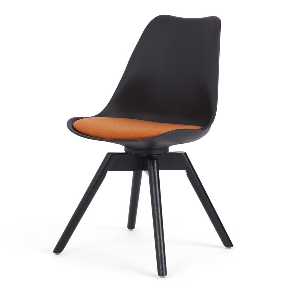 Thelma office chair, Black and Orange