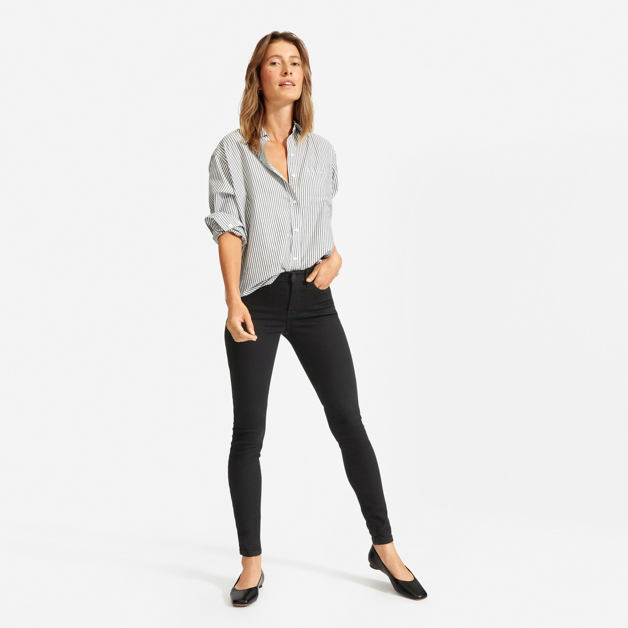 The Authentic Stretch Mid-Rise Skinny Jean (Regular) - Black
