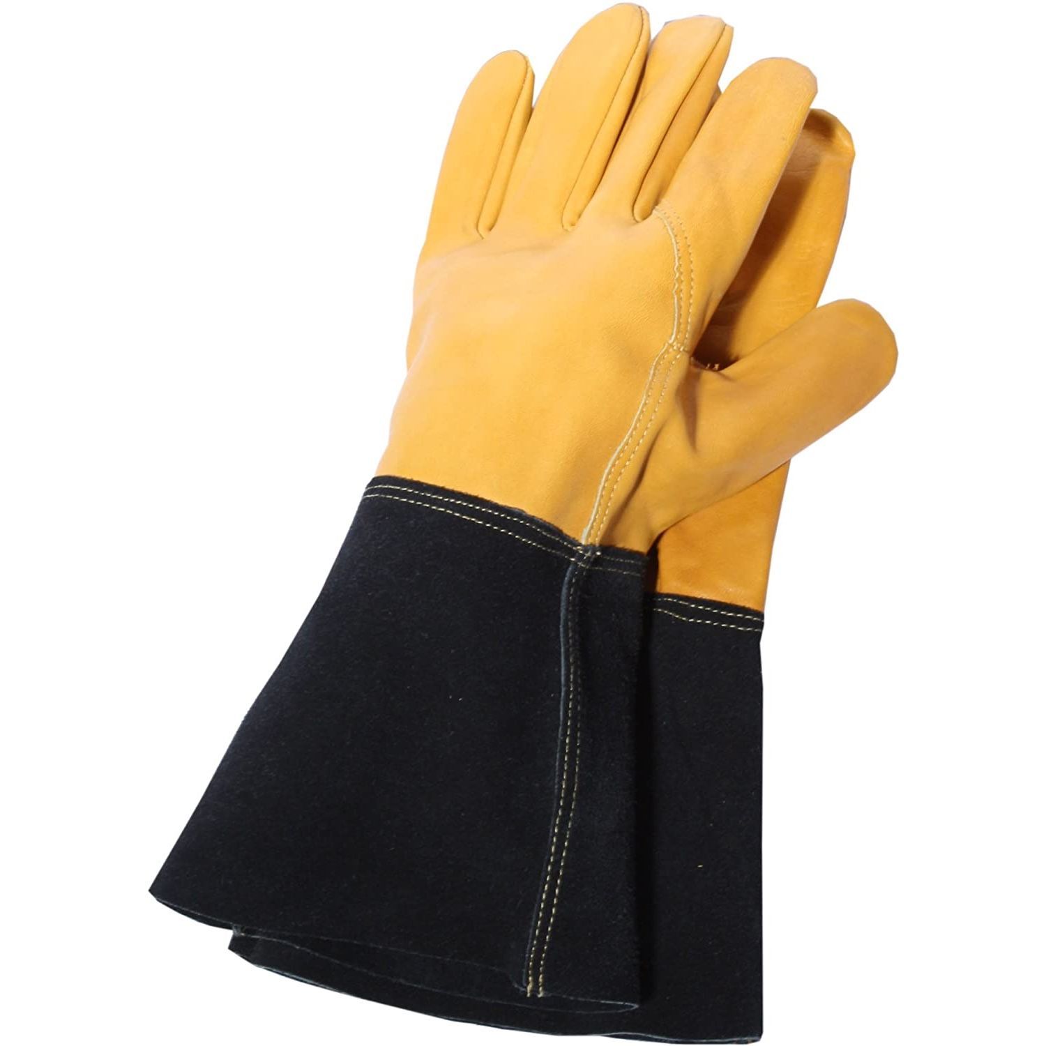 Personalised Blue Leather & Suede Gardening Gloves/Gauntlets