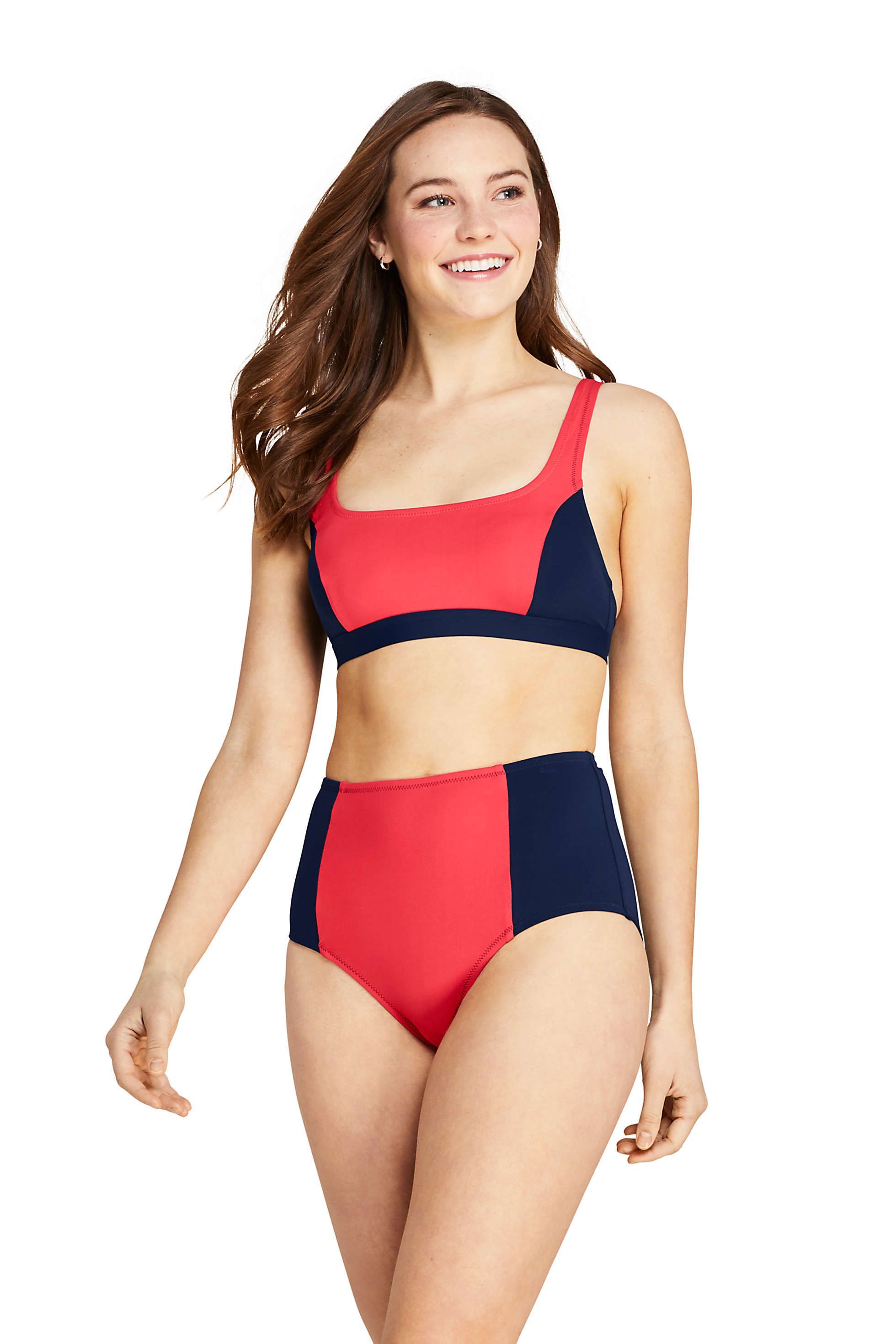 Tricolor bandeau bikini on sale cupshe