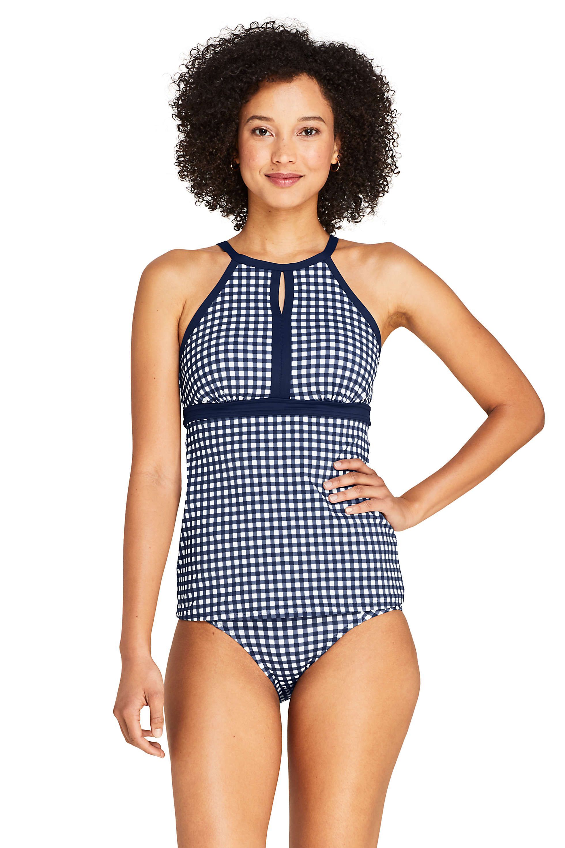 lands end high neck one piece