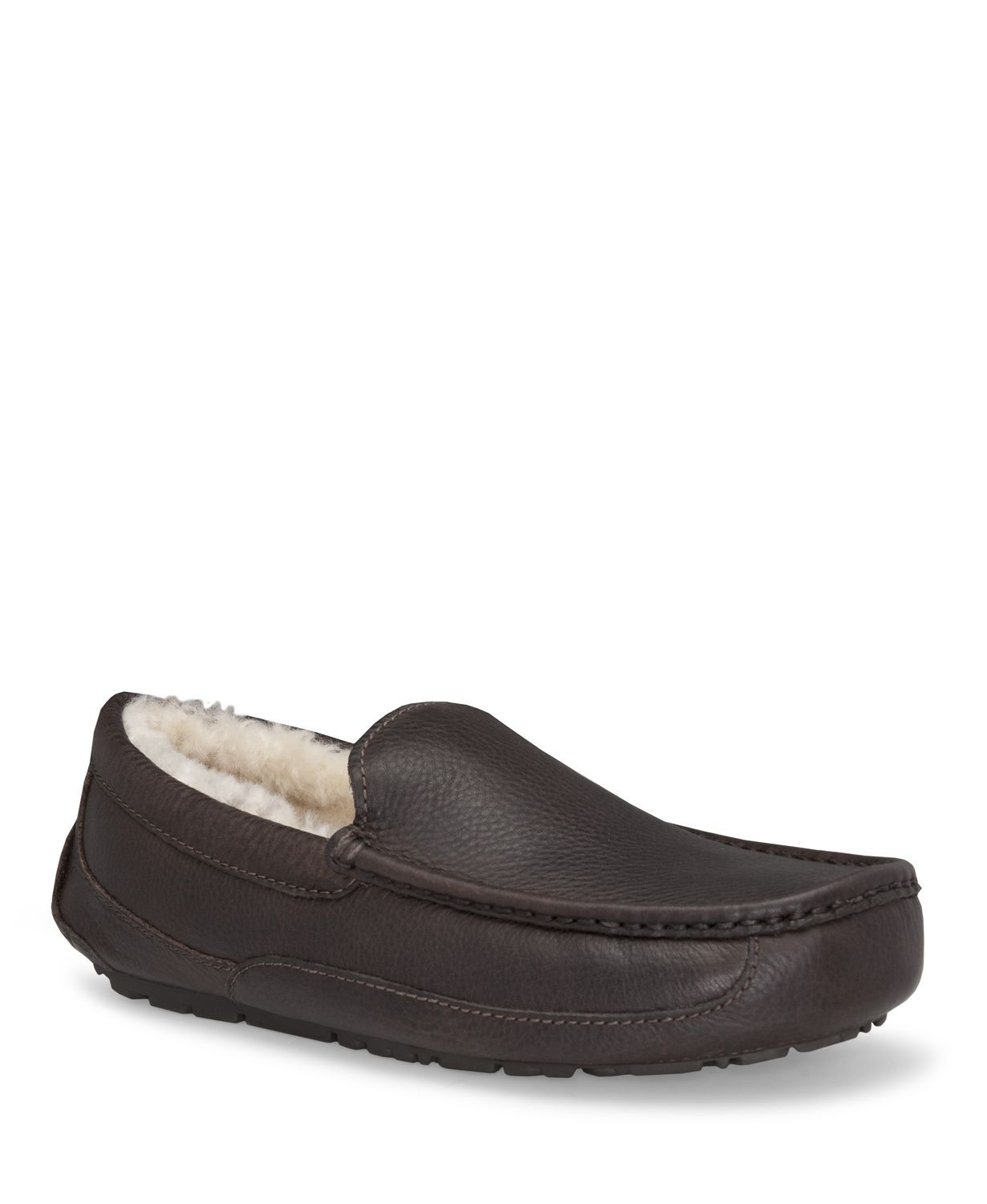 mens leather slippers with sheepskin lining