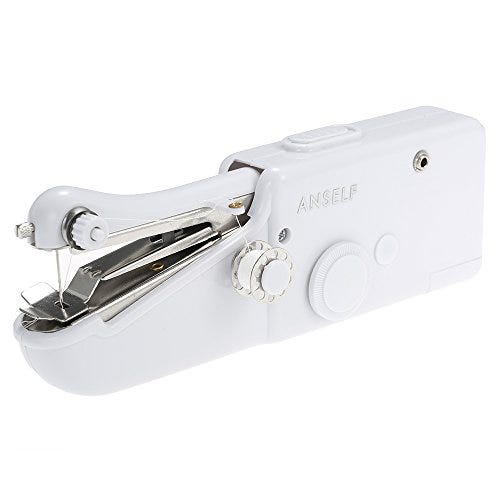 Kids Cloth Home Travel Use White TTMOW Mini Handheld Sewing Machine Quick Handy Stitch for Fabric Clothing